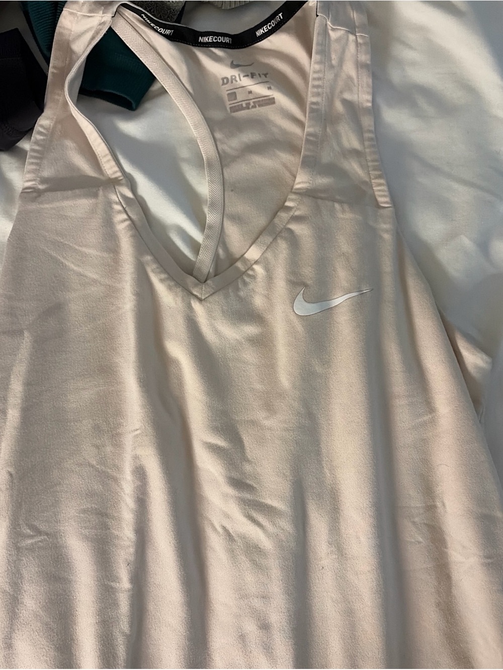 Nike Light Pink Dri-FIT Athletic Tank with White Swoosh